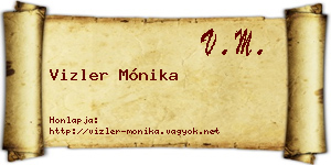 Vizler Mónika névjegykártya